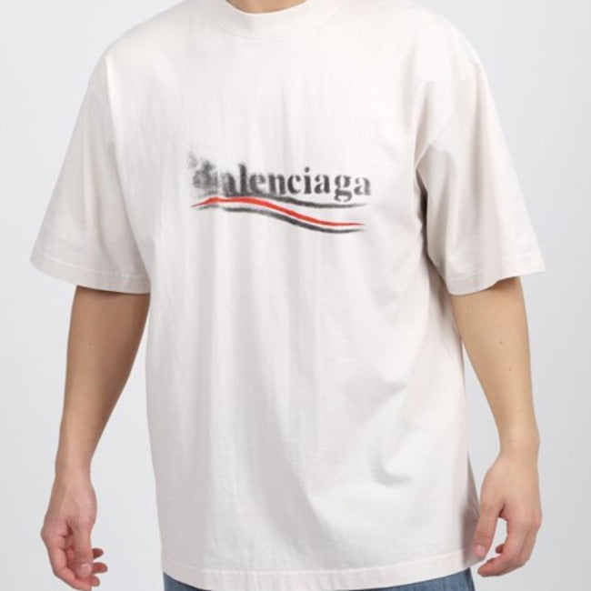 (국내배송) 발렌시아가 스텐실 웨이브 반팔 티셔츠 ~2Color~