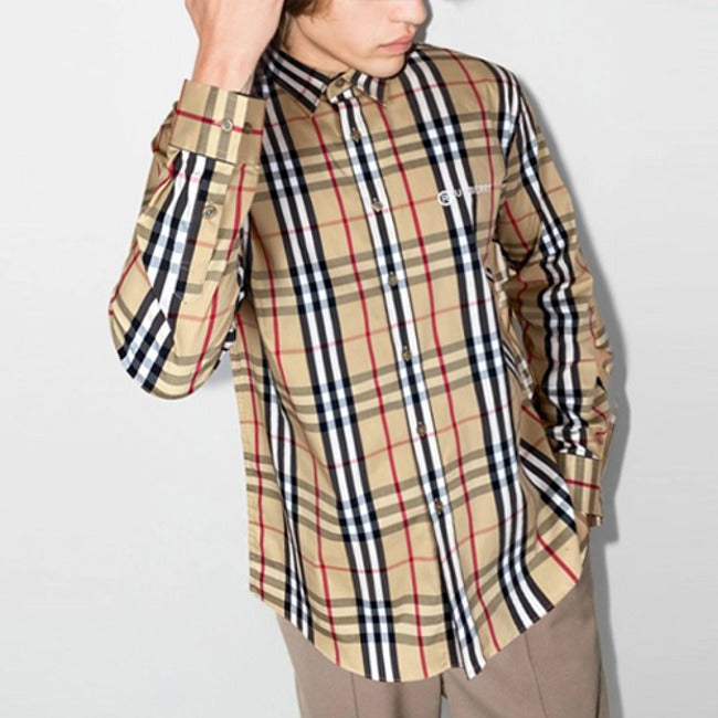 (국내배송, 당일출고) 버버리 로고 프린트 체크 셔츠 ~2Color~