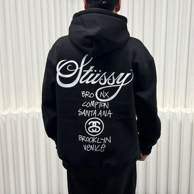 (국내배송) 스투시 월드 투어 후드 티셔츠 ~3Color~