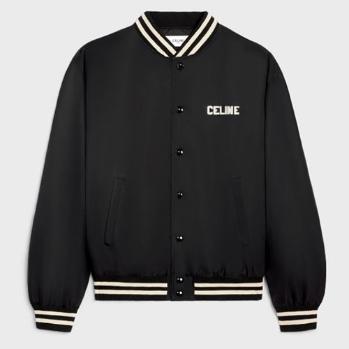 셀린느 나일론 루즈 테디 자켓 블랙