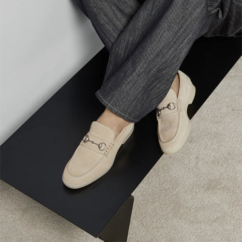 구찌 홀스빗 스웨이드 로퍼 베이지