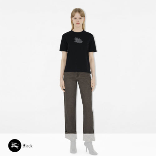 (국내배송, 당일출고) 버버리 페이즐리 EKD 반팔 티셔츠 블랙