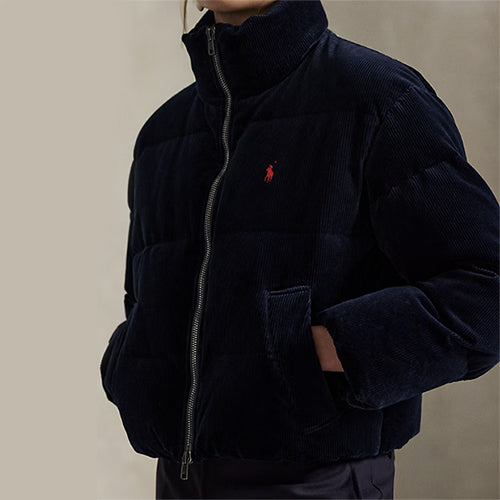 폴로 랄프로렌 퀼트 코듀로이 다운 재킷