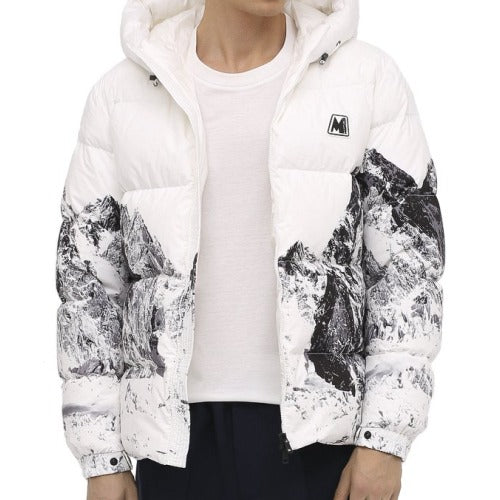 몽*레어 마운틴 프린트 Chaberton 숏 패딩