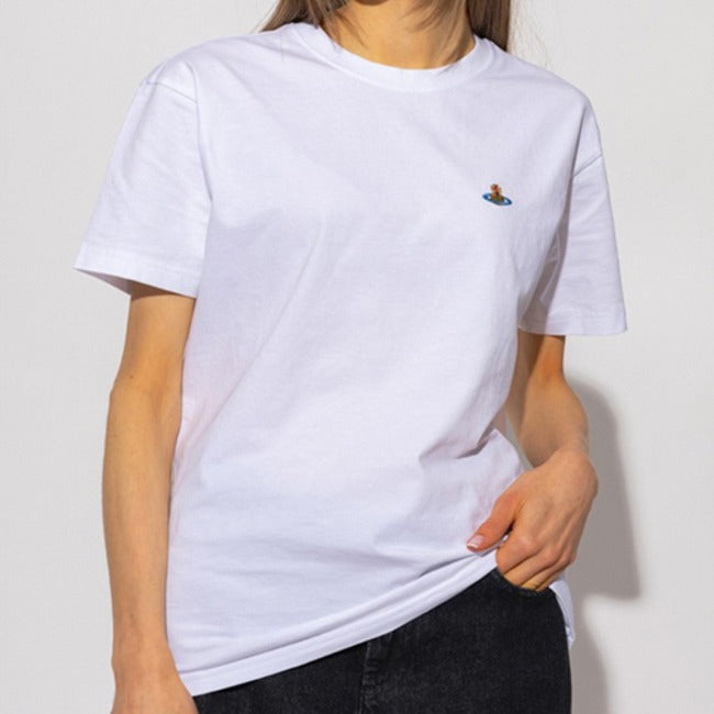 (국내배송, 당일출고) 비비안 웨스트우드 ORB 자수로고 반팔티셔츠