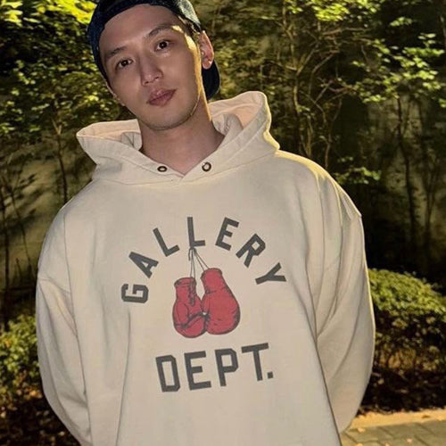 (국내배송) 갤러리 디파트먼트 글러브 프린팅 오버핏 후드 티셔츠 ~3Color~