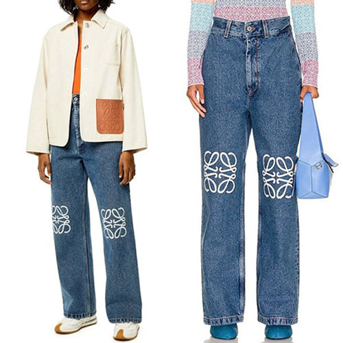 (국내배송) 로에베 애너그램 로고 데님 청바지