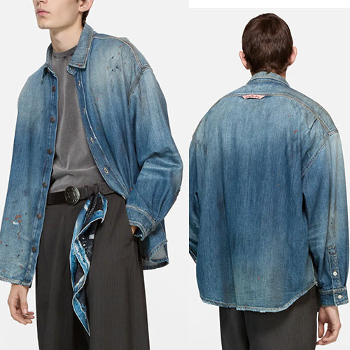 아크네 스튜디오  블루 버튼업 데님 셔츠