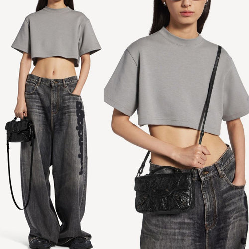 발렌시아가 르 시티 플랩백 나노 블랙