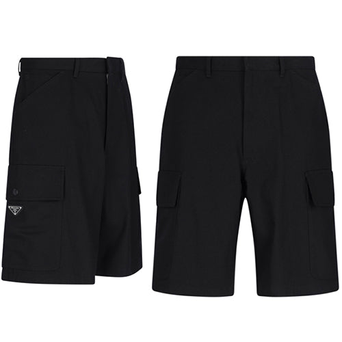 프라다 로고 패치 버뮤다 반바지