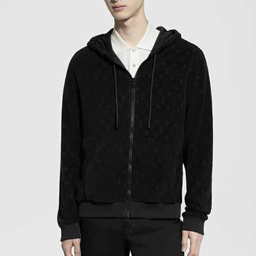 루이비통 모노그램 프렌치 테리 후드집업 블랙