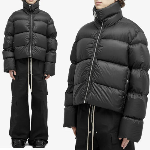 릭 오웬스 포터빌 터틀 리사이클드 패딩 자켓 블랙