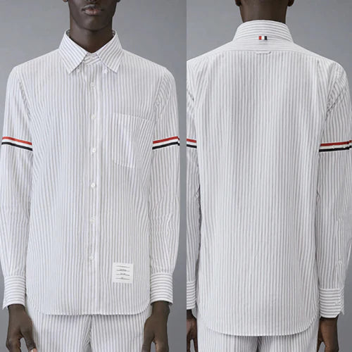 (세일상품,당일출고) 톰브라운 마드라스 코튼 암밴드 셔츠 (L사이즈)