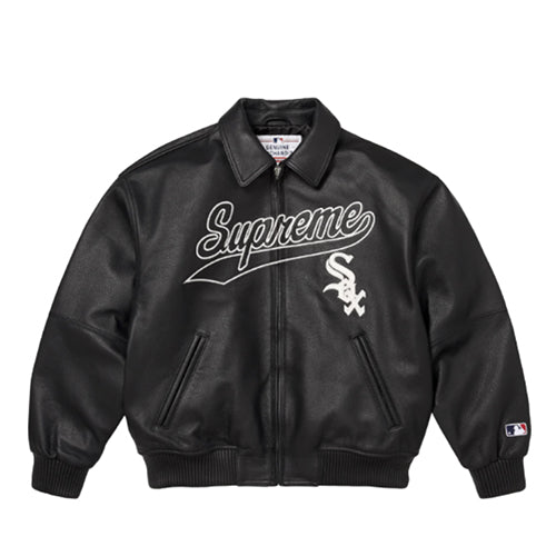슈프림 x 시카고 화이트 삭스 레더 바시티 자켓  ~2Color~