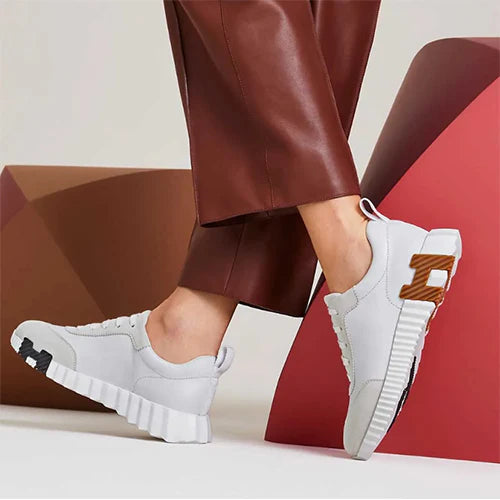 (세일상품,당일출고) 에르메스 바운싱 스니커즈 카프스킨 스웨이드 화이트&블랑 ~35사이즈~